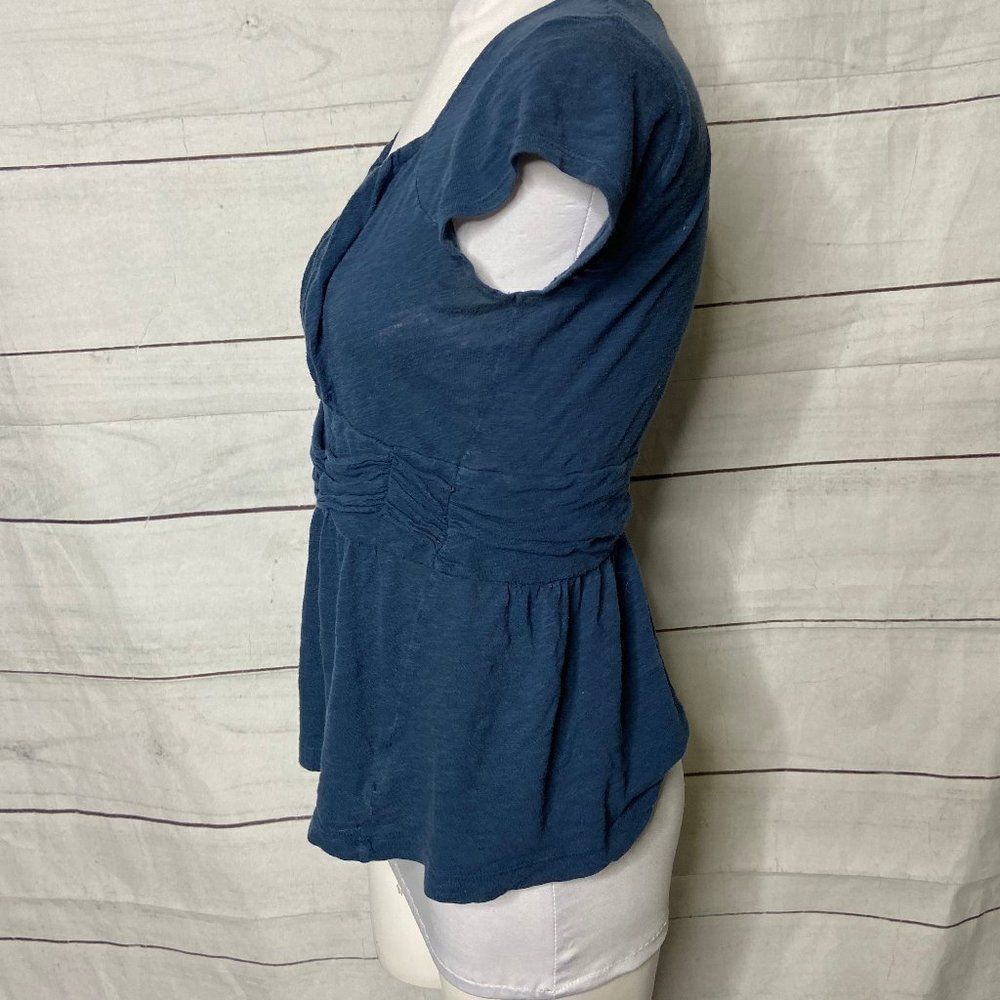 Deletta rouched tee top small blue - Picture 4 of 5